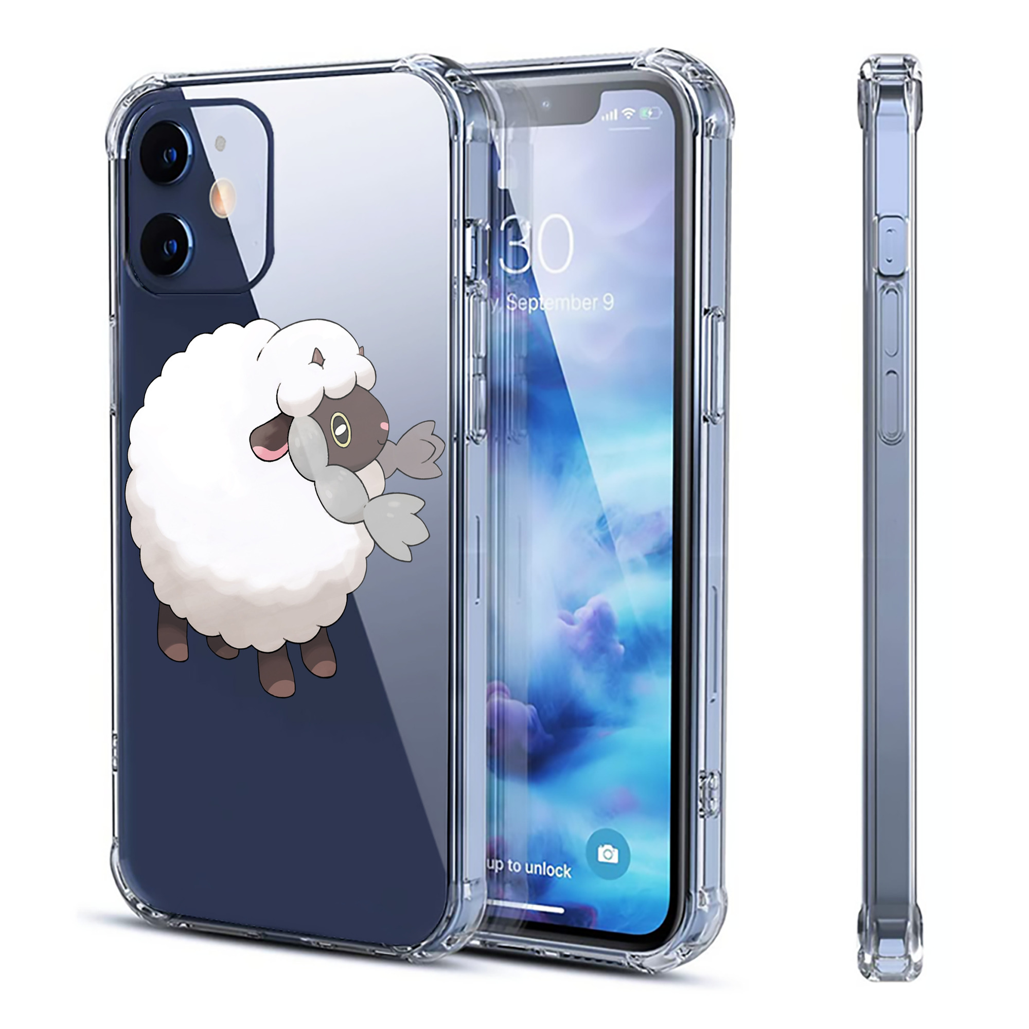 （画像用） ポケットモンスター Pokémon 【iPhone 12シリーズ対応】透明スマホケース（クリアソフトケース）